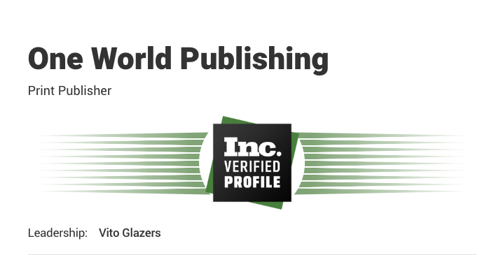 Vito Glazers CEO - One World Publishing